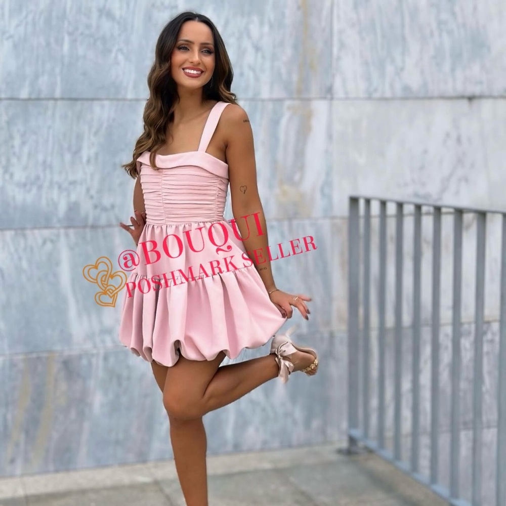 BLOGGERS FAV ZARA DRAPED BALLOON MINI DRESS - Picture 8 of 15